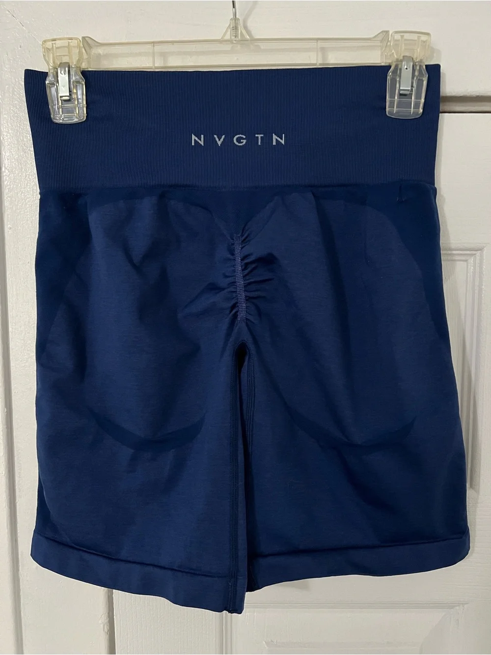 NVGTN Scrunch Butt High-Waist Navy Women’s bike Shorts Size Small